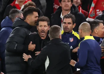Diego simeone photo at anfield ucl