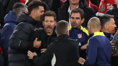 Diego simeone photo at anfield ucl