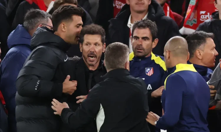Diego simeone photo at anfield ucl