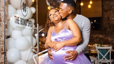 Dumi and wife zipho baby