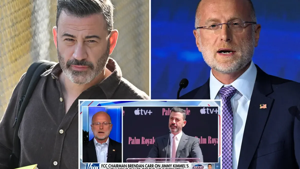 Kimmel disney brendan carr fcc clash