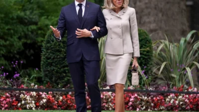 Macron and his wife