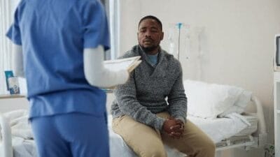 Man in clinic