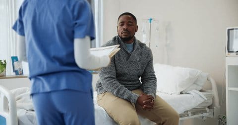 Man in clinic