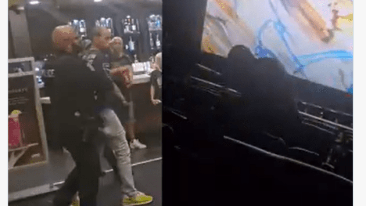 Man urinates