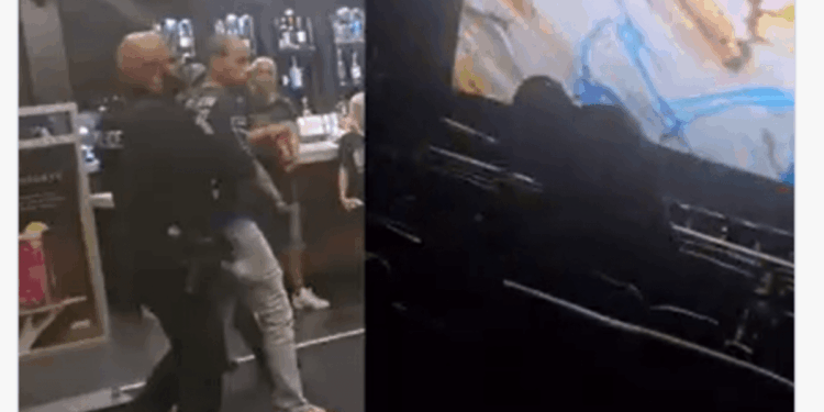 Man urinates