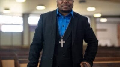 Pastor in church photo