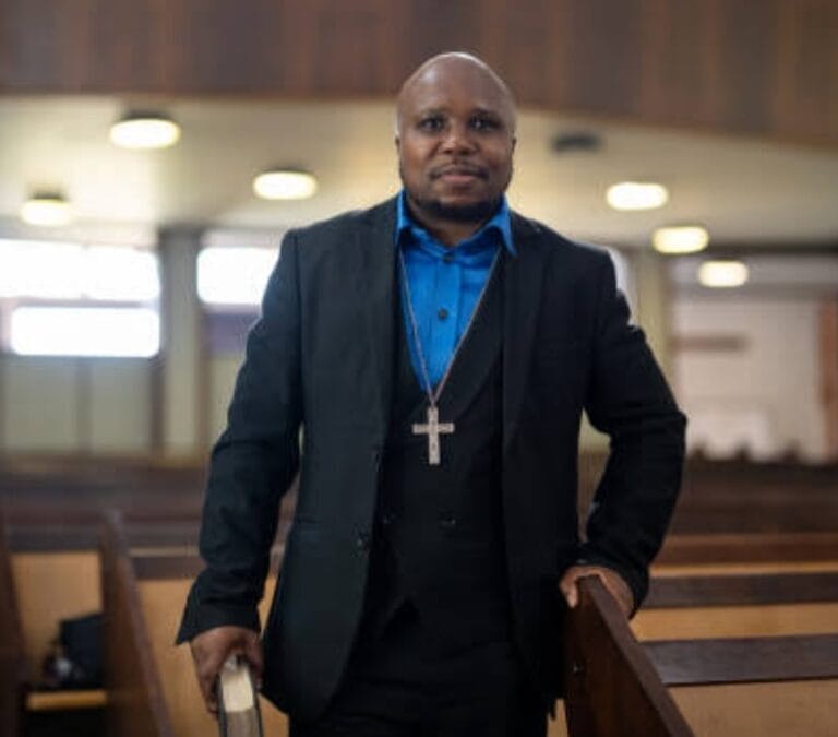 Pastor in church photo