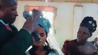 Shock as bride collapses, dies while exchanging vows with hubby during wedding