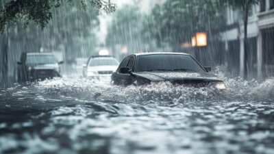 Cars emerged in water photo dr bokko