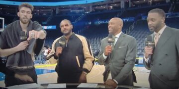 Chet just flexed his finals ring in front of three