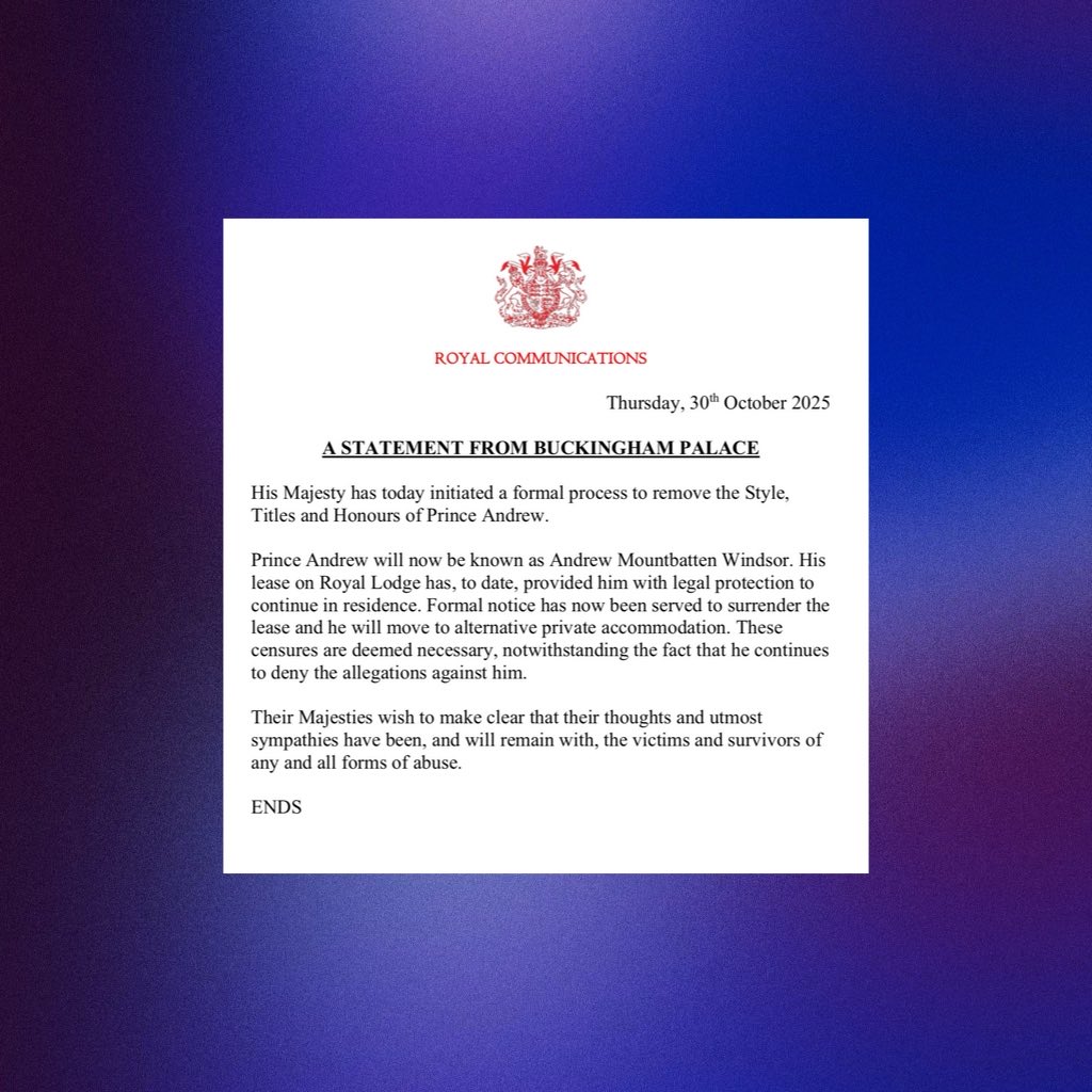 Prince andrew to be stripped of all remaining titl (1)