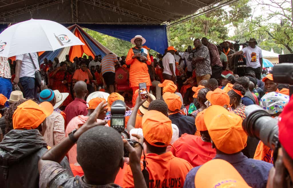 Top, odm delegates from the counties of kisumu, siaya, oburu odinga