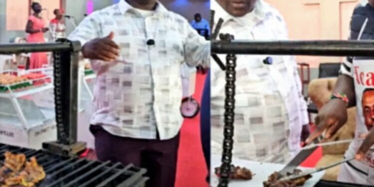 Victor kanyari photo in church grilling meat