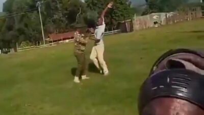 Man Beats Police officer over a dog