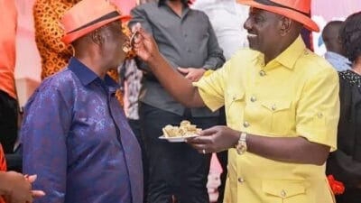 Ruto and Oburu Odinga photo