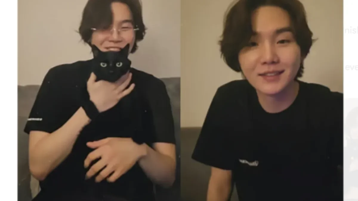 Suga Reveals Beloved Black Cat Tang