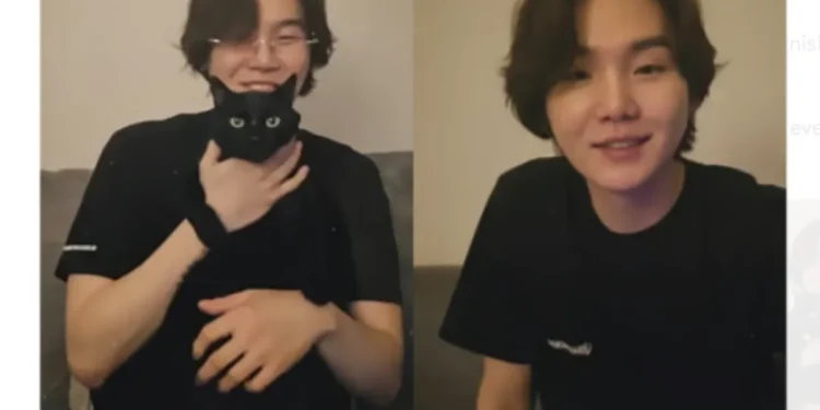 Suga Reveals Beloved Black Cat Tang