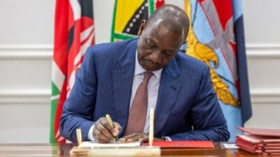Ruto signs french soldiers pact
