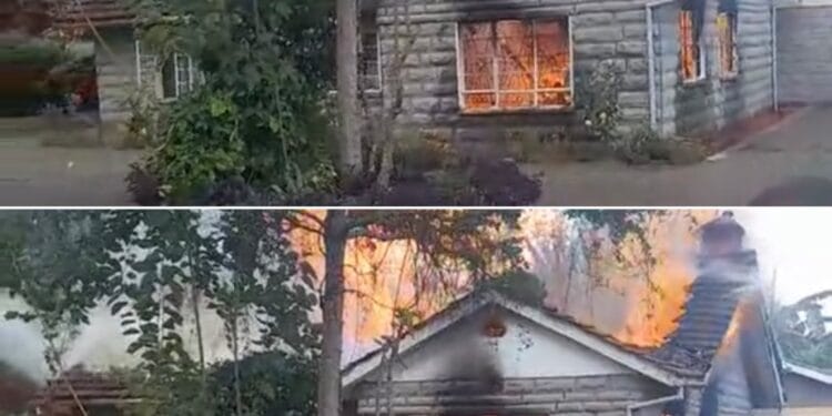 A 40 year old man in Nyeri sets his parents home o