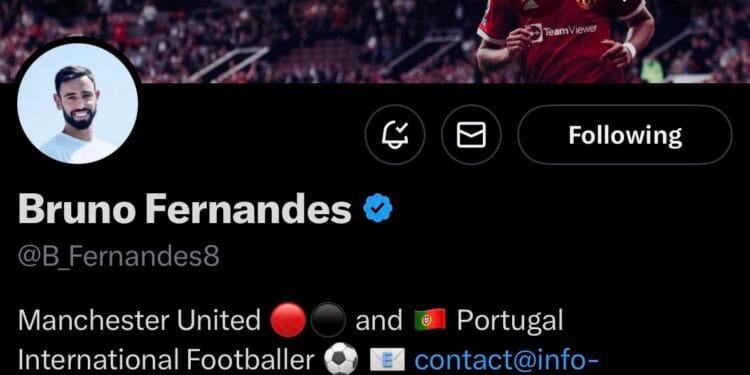 Bruno Fernandes account was hacked Here’s a thread