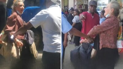 Drama in Nairobi CBD as Mzungu woman is cornered b (1)