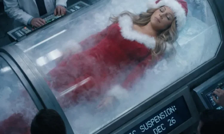 Mariah Carey being cryogenically frozen until