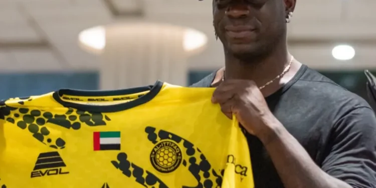 Mario Balotelli has arrived in Dubai