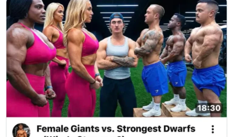 YouTuber Jesse James West held a competition to see who’s stronger between tall