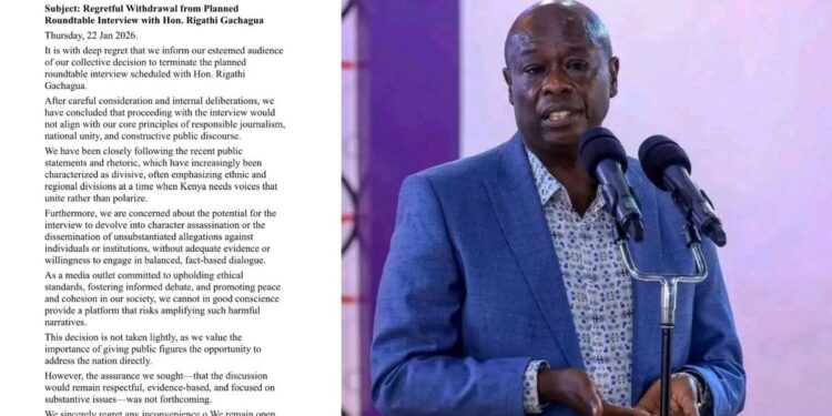 Gachagua media talk boycott