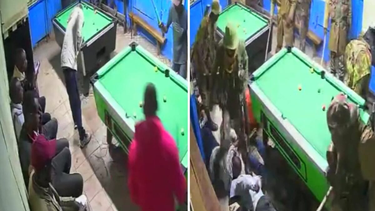 Police beat people for playing poool