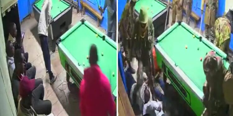 Police beat people for playing poool