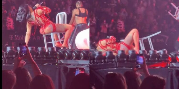 Cardib falling off chair