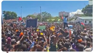 Babu Owino, Edwin Sifuna, Dan Mwashako in Mombasa