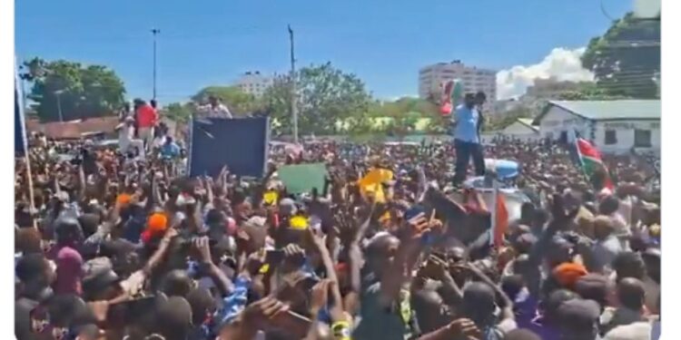 Babu Owino, Edwin Sifuna, Dan Mwashako in Mombasa