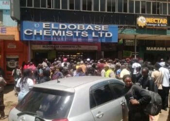 Eldoret as residents storm Eldobase Chemist