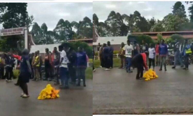 Nyamira youths' burning of UDA t shirts