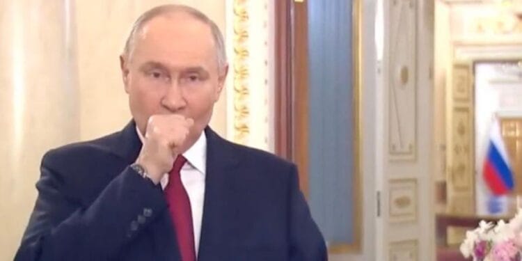 Putin coughing