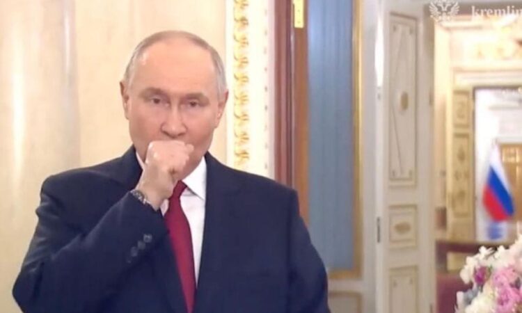 Putin coughing
