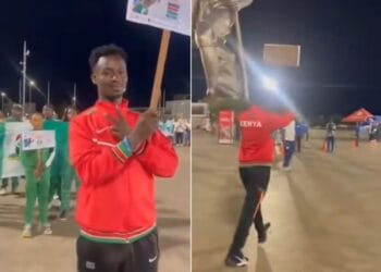 Kenyan skater Kevin Kiarie Ruhiu alone in Benin