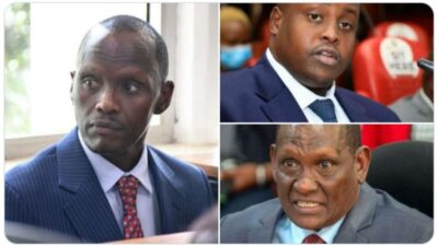 Petroleum PS Mohamed Liban, EPRA boss Daniel Kiptoo, KPC MD Joe Sang, and official Simon Wafula.