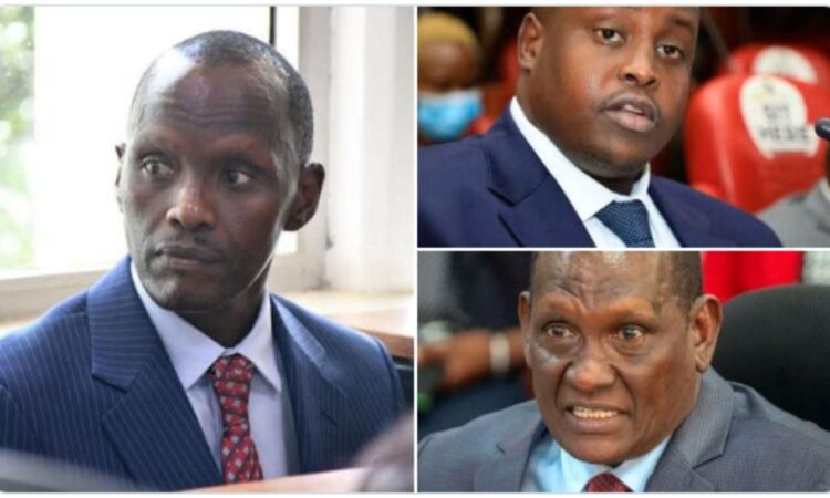 Petroleum PS Mohamed Liban, EPRA boss Daniel Kiptoo, KPC MD Joe Sang, and official Simon Wafula.