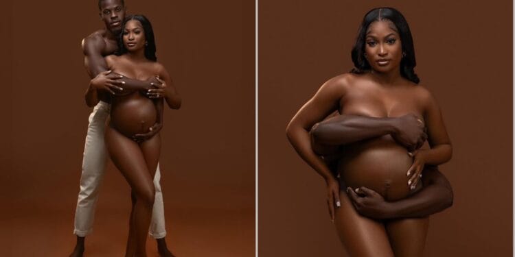 Qmax topless pregnancy shoot