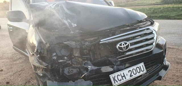 Bumula MP Moses Mwambu in a road accident at Timboroa photos Bumula MP Moses Mwambu in a road accident at Timboroa photos