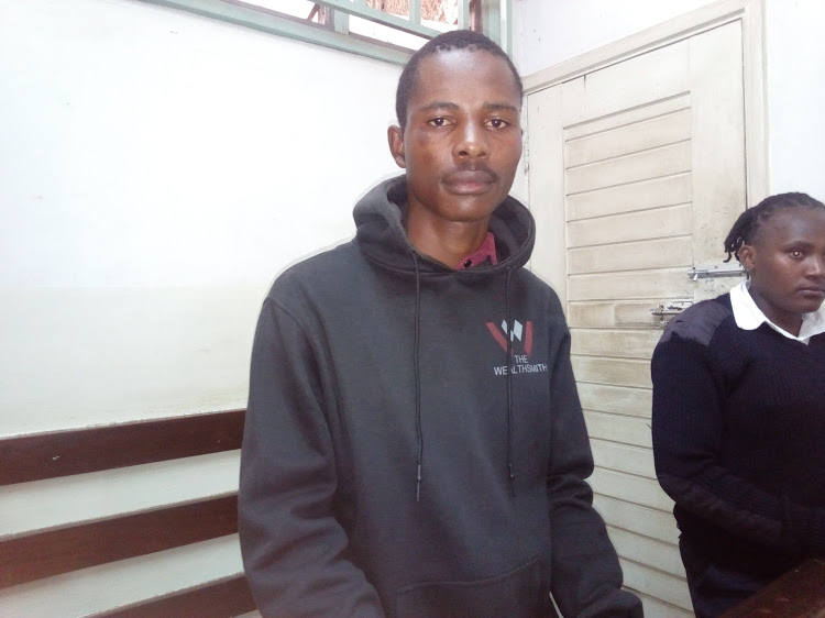 Charles Mbusiro at Kibera Resident court. PHOTO |BNC