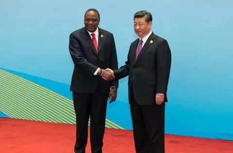 President Uhuru Kenyatta at State House Nairobi,  President Xi Jinping’s special envoy Wang Yong 
