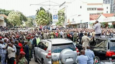 President Uhuru Kenyatta visits Nakuru town. PHOTO | BMS