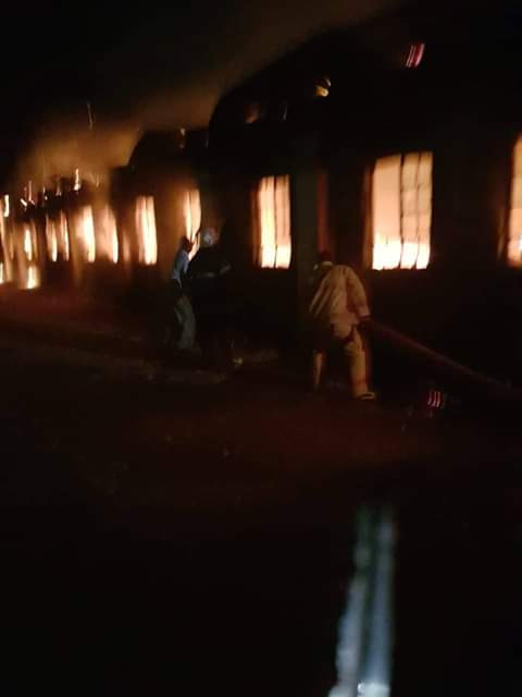 Moi girls secondary School Mandera on fire Moi girls secondary School Mandera on fire. PHOTO | BMS