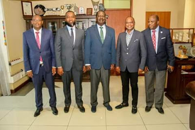 ODM leader Raila Odinga meets coastal governors in Mombasa ahead of BBI really. PHOTO | BMS