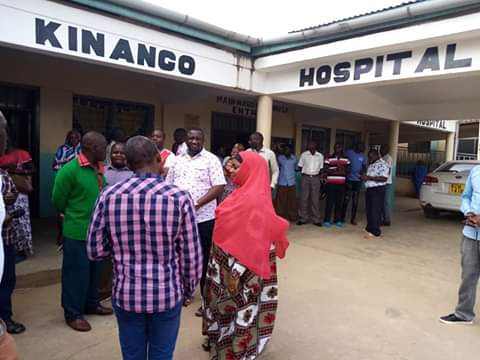 Impromptu visit at Kinango hospital by H.E Salim Mvurya. PHOTO |  BMS